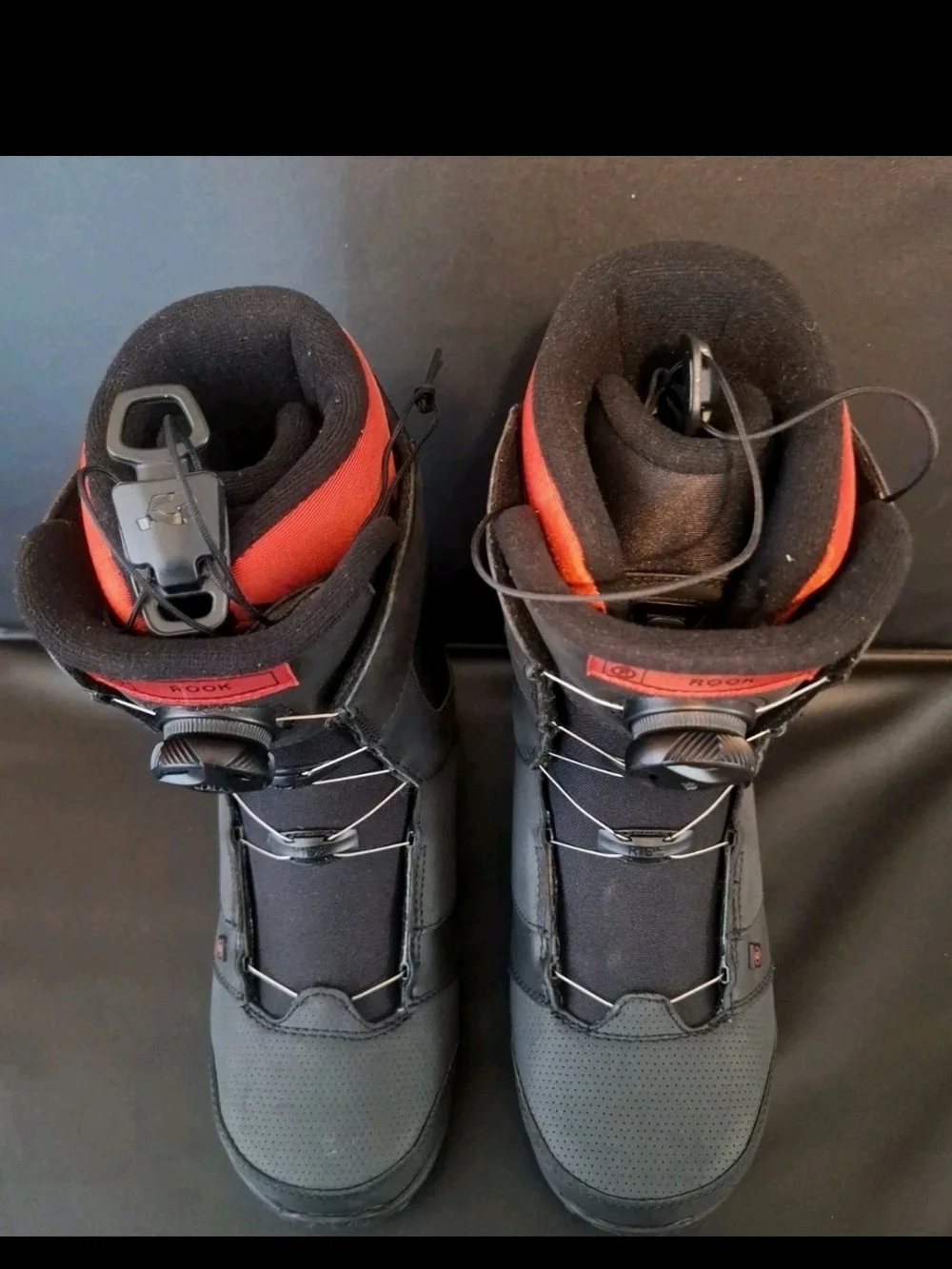 Ride Rook BOA Mens Snowboard Boots Size 9 Black New All Mountain Winter Sports